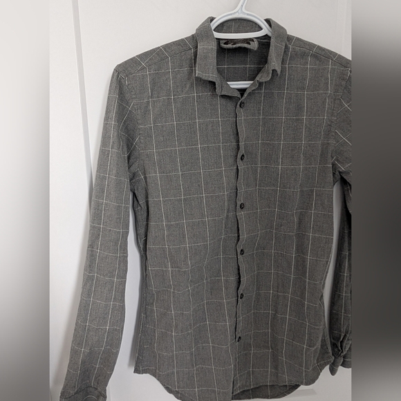 Zara gray Checkered Men's Shirt - Picture 4 of 10